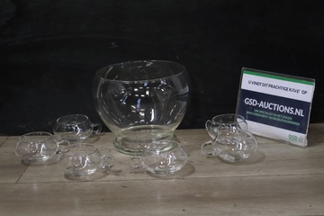 Afbeelding van 6-Persoons Glazen Punchbowlset''