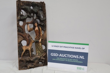 Afbeelding van Decoratief Houtsnijwerk Wandpaneel van Groen-Venlo