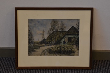 Afbeelding van Ingelijste prent van W. Haaksman: Drenthe