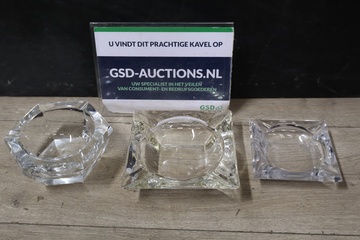 Afbeelding van Set van 3 Kristallen Schaaltjes''