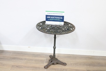Afbeelding van Gietijzeren bijzettafel met decoratief patroon