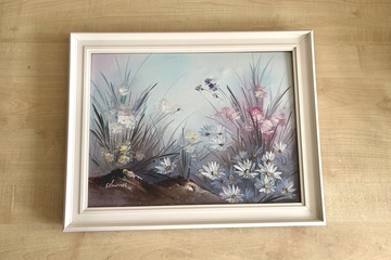 Afbeelding van Een sfeervol bloemstuk van "Edwards" olieverf