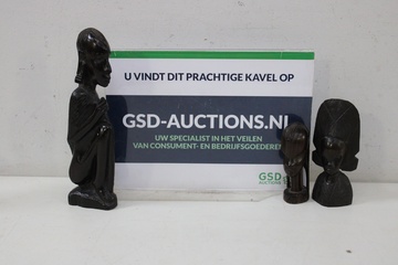 Afbeelding van Set van 3 Afrikaanse/Indonesische Figuren
