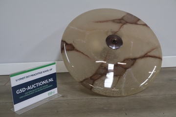 Afbeelding van Vintage Gemarmerde Glazen Plafonnière