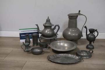 Afbeelding van Set van 11 Stuks Antiek TIn