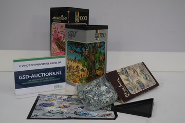 Afbeelding van Drie puzzels met dozen