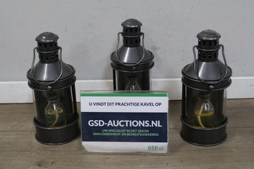 Afbeelding van Lantaarn olielampen 3 stuks