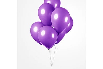 Afbeelding van Glanzende Latex Paarse chrome ballonnen. 30cm doorsnee 100X