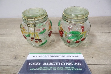 Afbeelding van Glazen voorraatpotten 2 stuks''