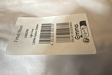 Afbeelding van 160X200 Hoeslaken licht grijs 100% kotoen sateen