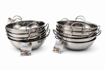 Afbeelding van Partij RVS Serveerpannen / Serveerbakjes met Handgrepen