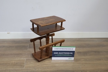 Afbeelding van Vintage Houten Tijdschriftenrek-Bijzettafel