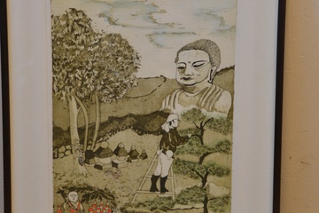 Afbeelding van Japanse Kamakura houtsnedeprent door Wil W. No. 1/25