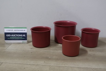Afbeelding van Bloempotjes 4 stuks''