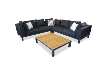 Afbeelding van Hamilton Bay POLO PRO 2.0 LOUNGEHOEK 4-delig charcoal-black