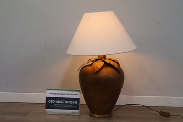 Afbeelding van Decoratieve Tafellamp met metalen bladeren