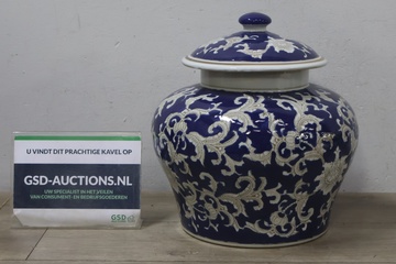 Afbeelding van Porseleinen vaas met deksel