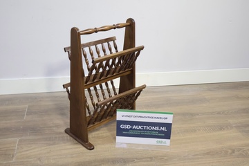 Afbeelding van Vintage Double Dutch Tijdschriftenrek van Hout