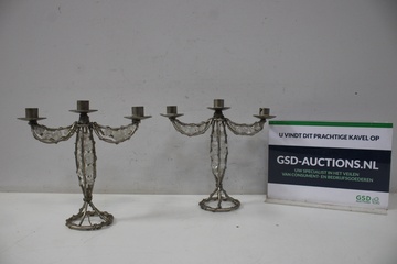 Afbeelding van Set van 2 Metalen Kandelaars''