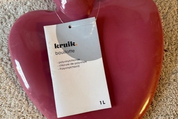 Afbeelding van Kruik / warmwaterkruik – rood – ca. 1 liter    Rode warmwate