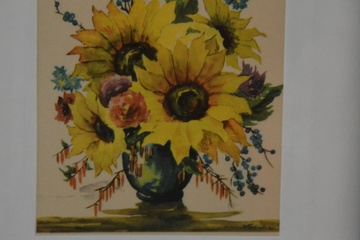 Afbeelding van Ingelijst schilderij: Stilleven Zonnebloemen v W. Forster''