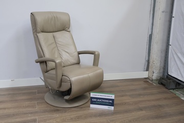 Afbeelding van Beige Leren Relaxfauteuil van Prominent