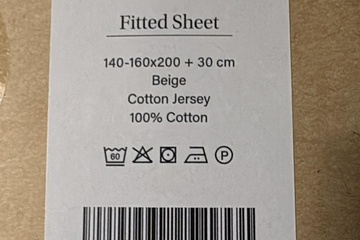 Afbeelding van Dekbedovertrek 140/160X200 + 30 cm hoog Beige
