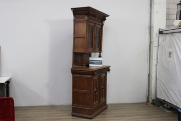 Afbeelding van Antiek Houten 4-Deurs Buffetkast