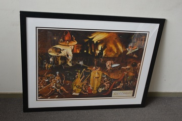 Afbeelding van Ingelijste artprint van Jheronimus Bosch: De Hel