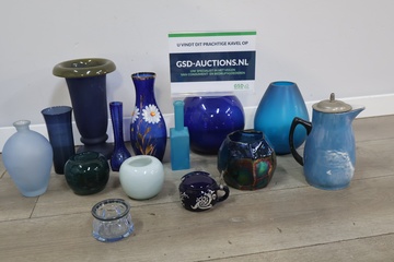 Afbeelding van Grote Mix van Blauw Glaswerk