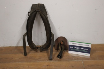 Afbeelding van Vintage Leren Paardenhalsjuk