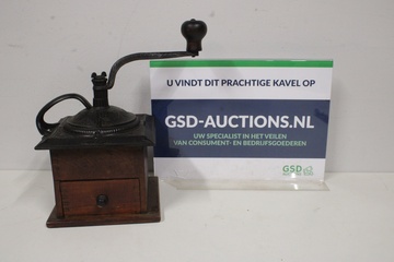 Afbeelding van Vintage Hout/Metalen Handkoffiemolentje