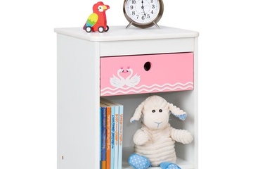Afbeelding van Nachtkastje voor de kinderkamer zwaan(414)