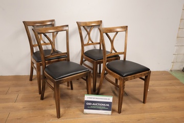 Afbeelding van Set van 4 Houten Eetkamerstoelen van Ton
