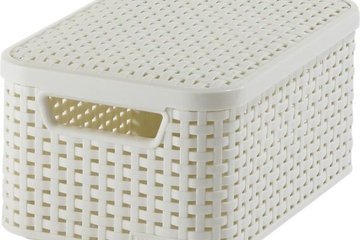 Afbeelding van Curver Style Opbergmand met deksel S - 6 liter - Wit