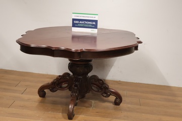 Afbeelding van Ronde Antiek Houten Tafel