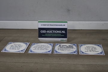 Afbeelding van Delfts blauwe tegeltjes met spreuken