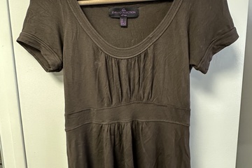 Afbeelding van bruine dames top / tuniek van Zara Collection. Het model hee