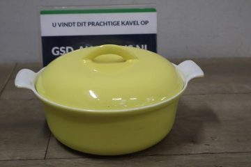 Afbeelding van Gele gietijzeren braadpan