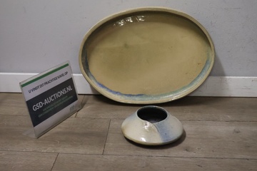 Afbeelding van Aardewerk Vaas met Hagi-Ware Kommetje