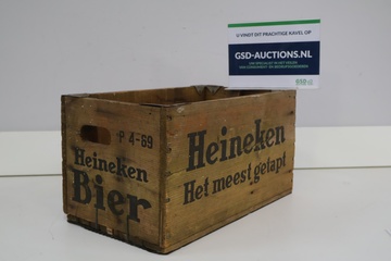 Afbeelding van Vintage houten Heineken bierkrat