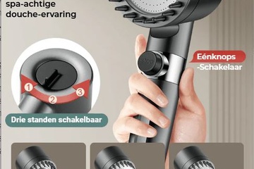 Afbeelding van Multifunctionele douchekop met Spa Ervaring