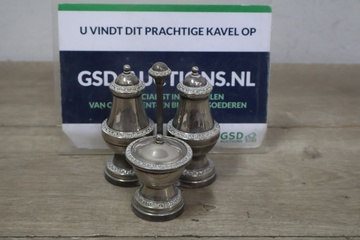 Afbeelding van Antiek 3-Delig Zout-Peperstel