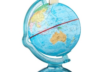 Afbeelding van Spaarpot wereldbol draaibaar