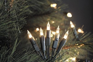 Afbeelding van 5x Kerstverlichting 35lampjes warm wit 9.6meter 230volt