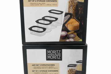 Afbeelding van 2x Moritz & Moritz Voorraadbussen Set – 4 Delige Opbergdozen