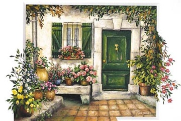 Afbeelding van Eric Erwin, La maison du jardinier, Afm: 40x50 cm
