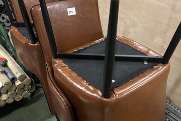 Afbeelding van 255. Leren stoelen 4 stuks