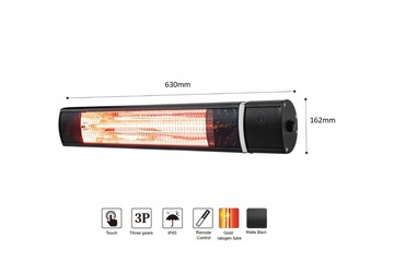 Afbeelding van Terrasheater 2000W met afstandbediening