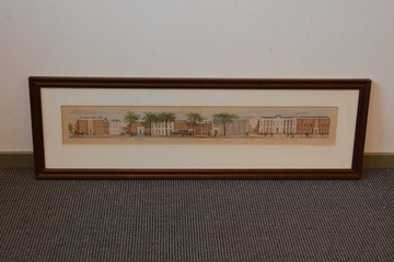 Afbeelding van Brede overzichtsprent van Haagsche straten, o.a. Voorhout